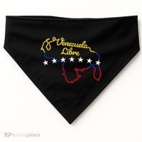 Venezuela Libre 7 Stars Flag Venezuelan Map Souvenir USA-Made Doggie Bandana thumb 0