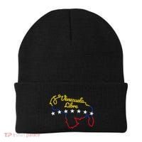 Venezuela Libre 7 Stars Flag Venezuelan Map Souvenir Beanie thumb 0