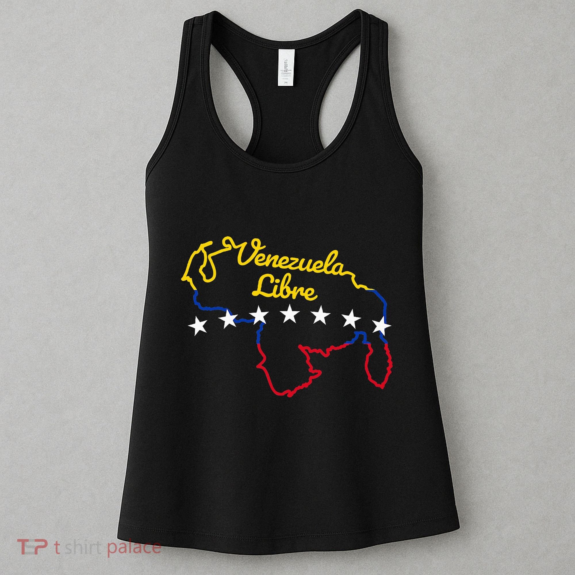 Venezuela Libre 7 Stars Flag Venezuelan Map Souvenir Women's Tank Top
