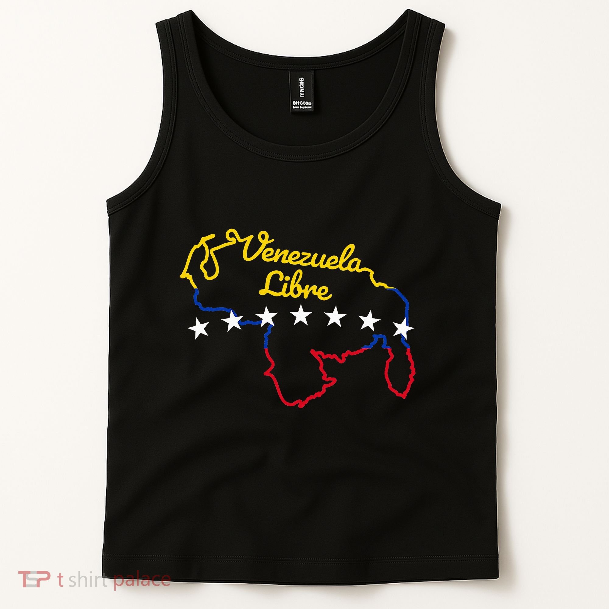 Venezuela Libre 7 Stars Flag Venezuelan Map Souvenir Tank Top