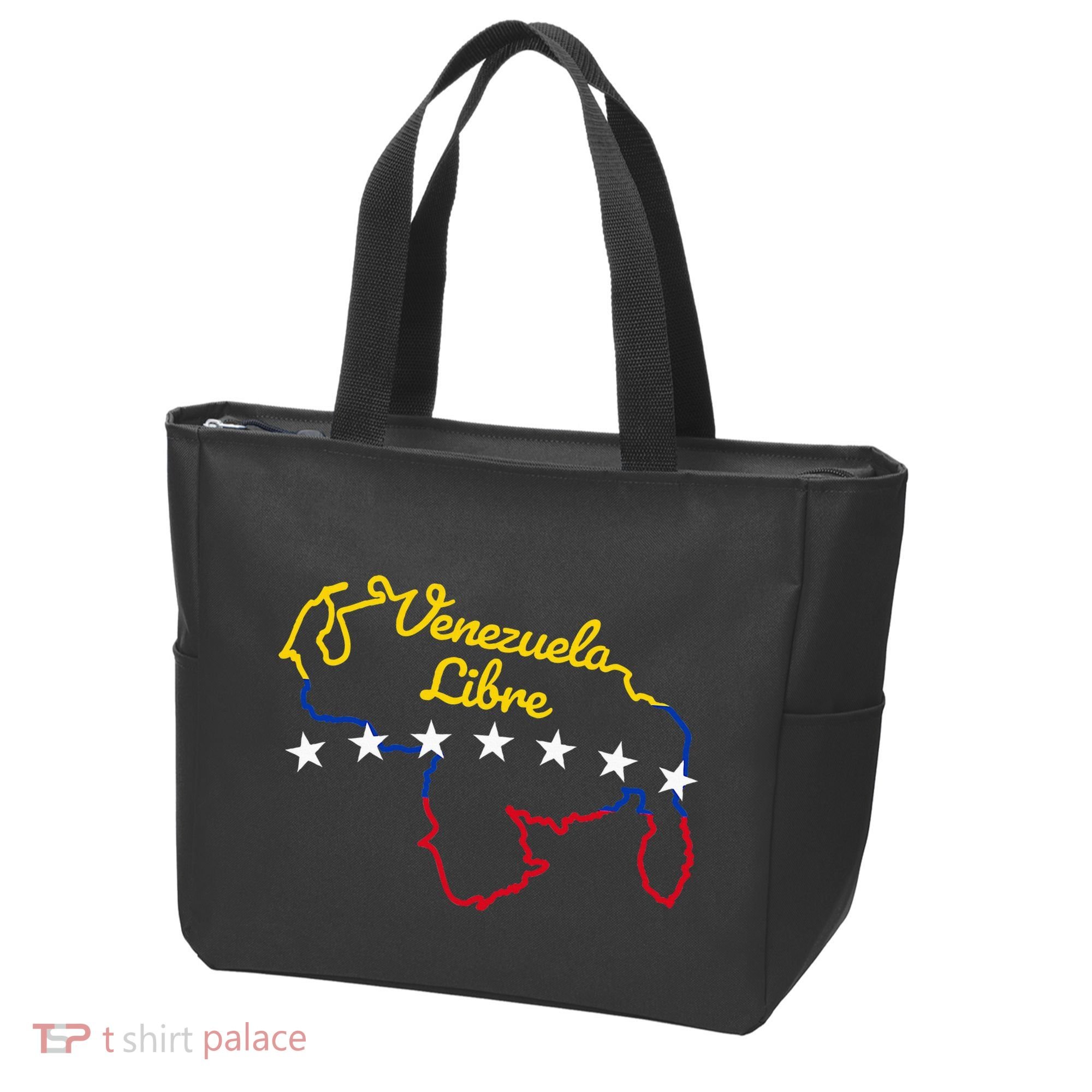 Venezuela Libre 7 Stars Flag Venezuelan Map Souvenir Tote Bag