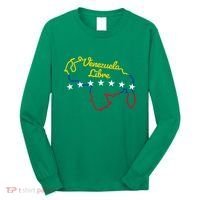 Venezuela Libre 7 Stars Flag Venezuelan Map Souvenir Long Sleeve Shirt thumb 0
