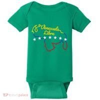 Venezuela Libre 7 Stars Flag Venezuelan Map Souvenir Baby Bodysuit thumb 0