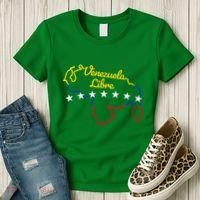 Venezuela Libre 7 Stars Flag Venezuelan Map Souvenir Women's T-Shirt thumb 3