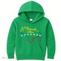 Venezuela Libre 7 Stars Flag Venezuelan Map Souvenir Kids Hoodie thumb 0