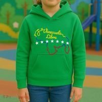 Venezuela Libre 7 Stars Flag Venezuelan Map Souvenir Kids Hoodie thumb 3