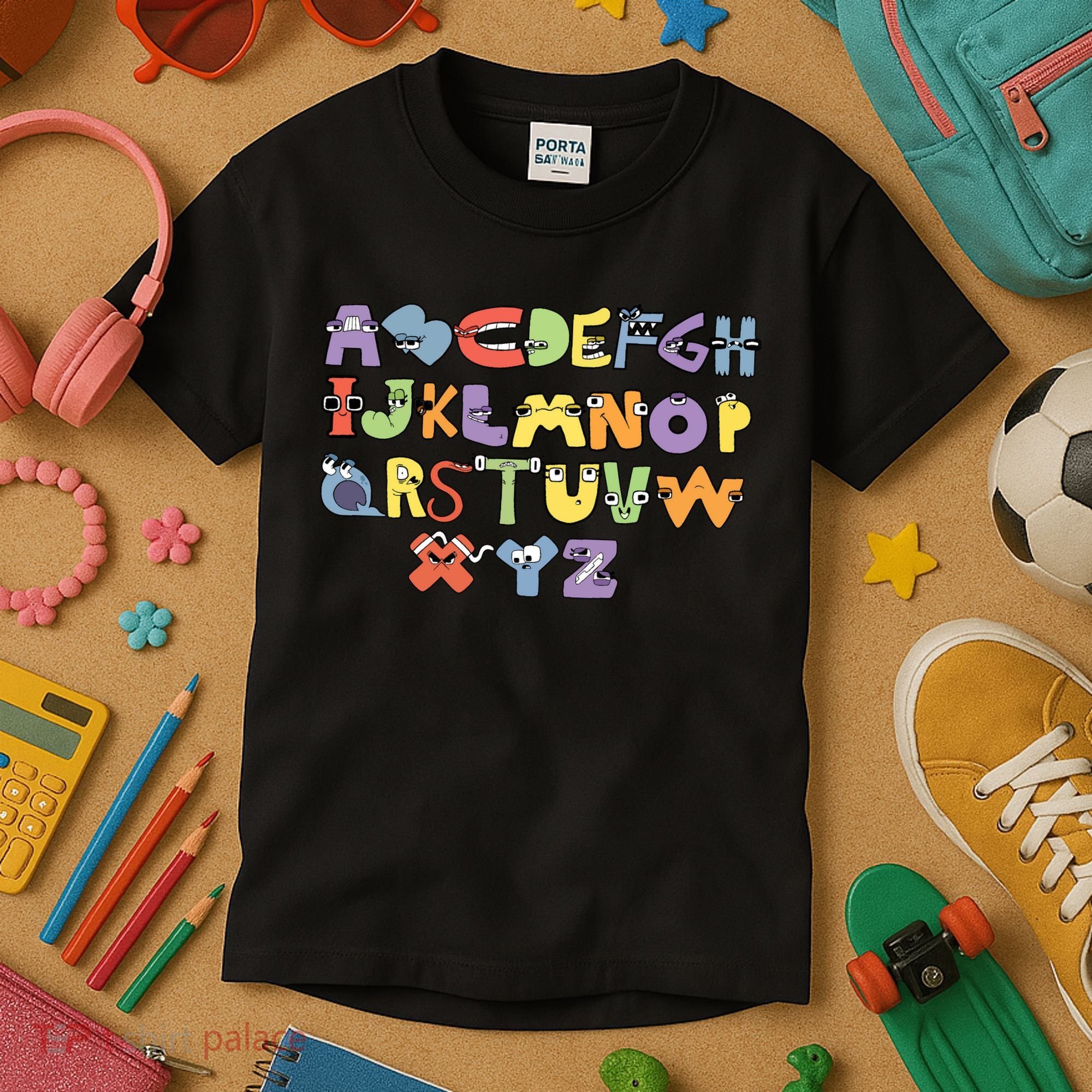 Villain Letter Abcs Evil Alphabet Lore Kids T-Shirt
