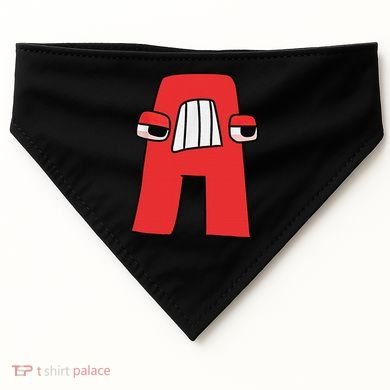 Villain Letter Abc Costume Boys Matching Evil Alphabet Lore USA-Made Doggie Bandana