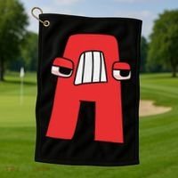 Villain Letter Abc Costume Boys Matching Evil Alphabet Lore Golf Towel thumb 1