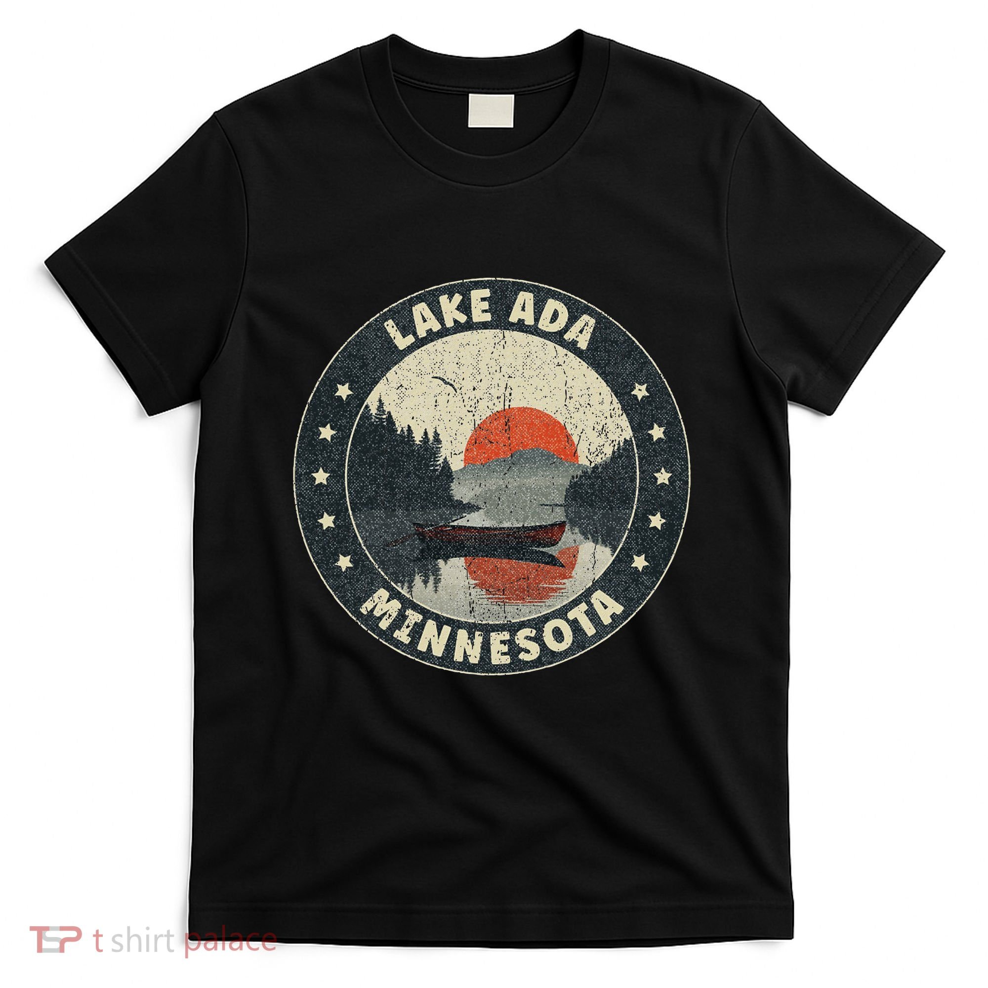 Vintage Lake Ada Minnesota Sunset T-Shirt