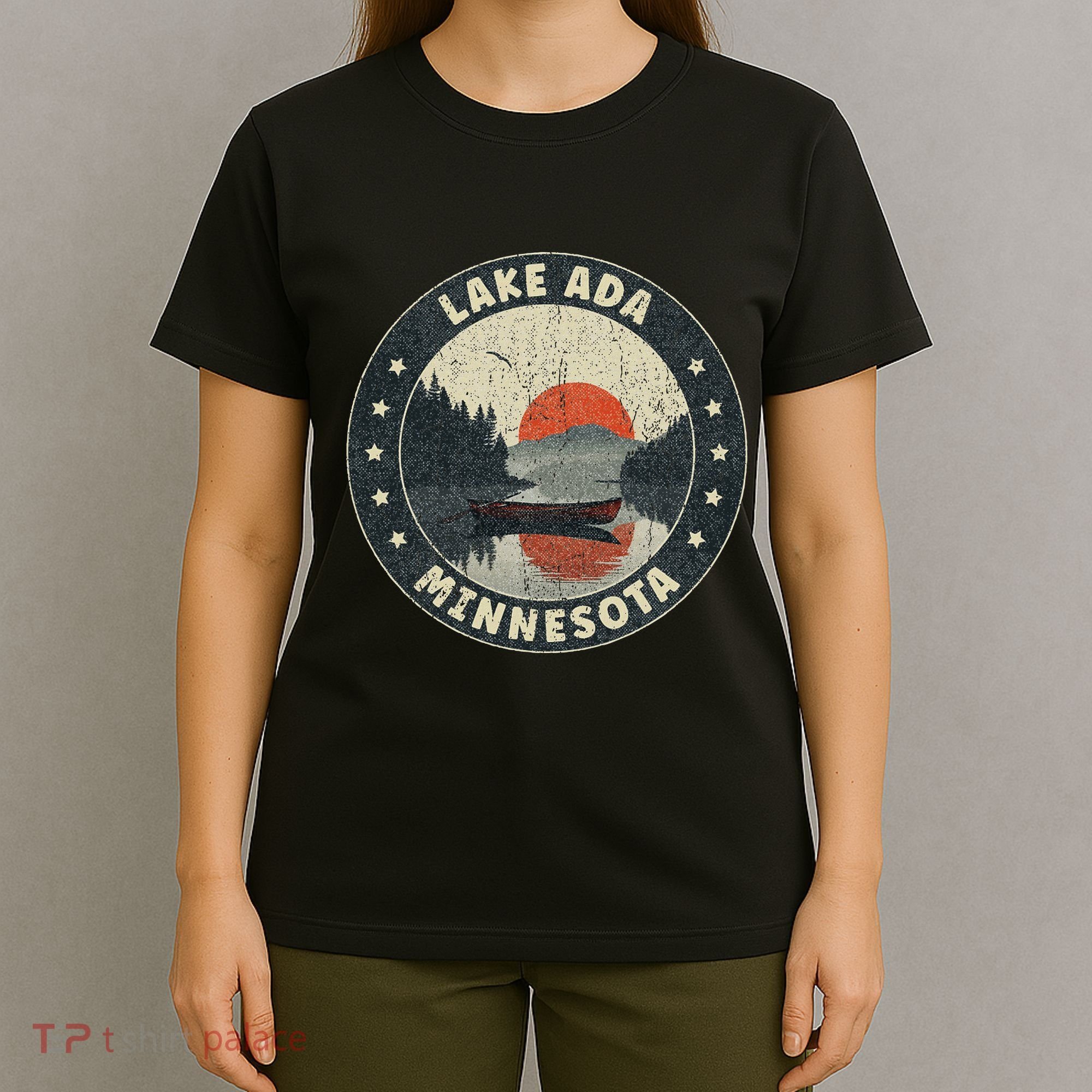 Vintage Lake Ada Minnesota Sunset T-Shirt