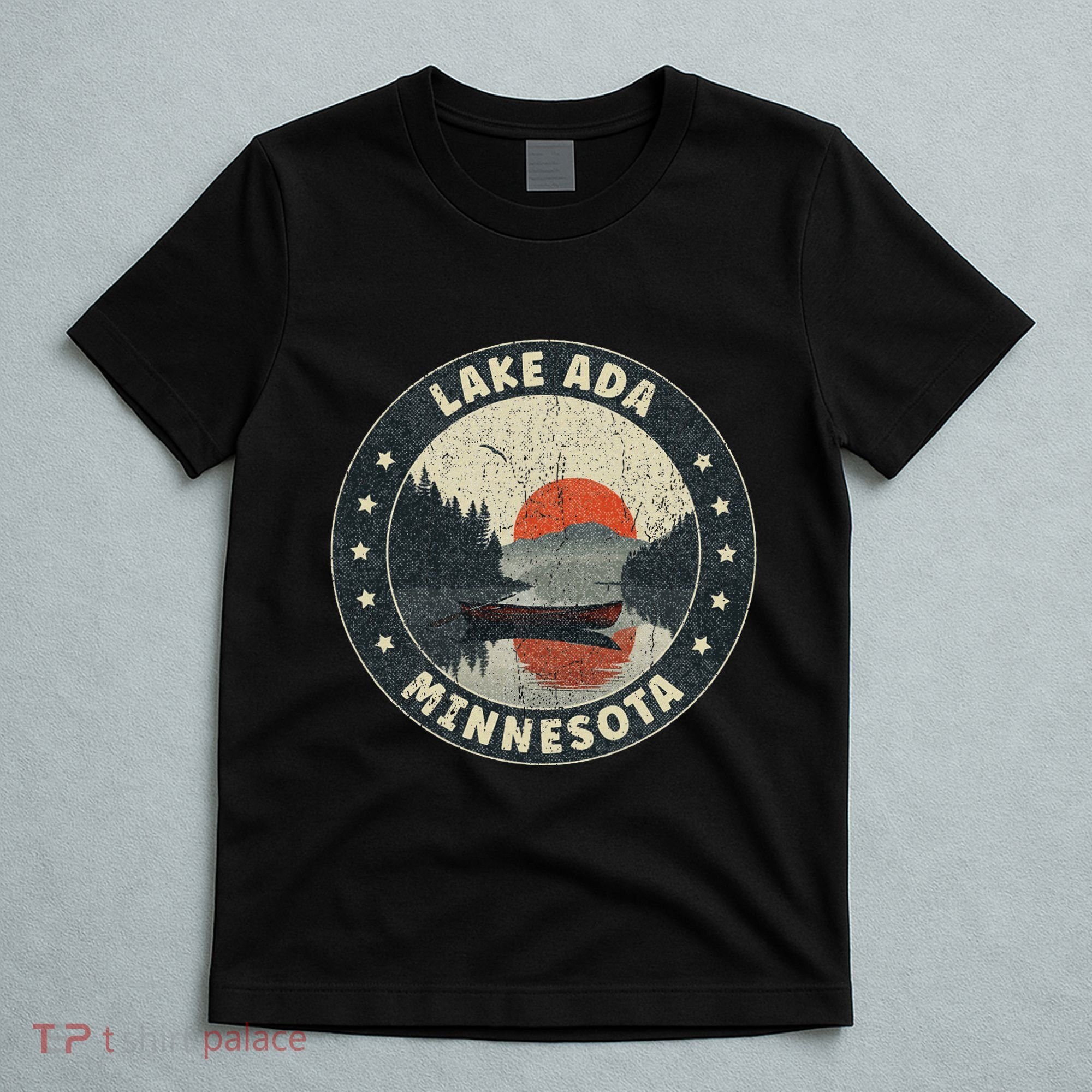 Vintage Lake Ada Minnesota Sunset T-Shirt