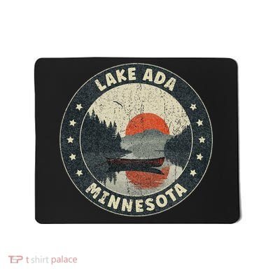 Vintage Lake Ada Minnesota Sunset Mousepad