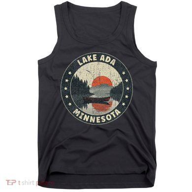 Vintage Lake Ada Minnesota Sunset Tank Top