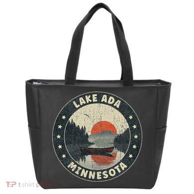 Vintage Lake Ada Minnesota Sunset Tote Bag