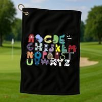Villain Letter Abc Costumes Matching Evil Alphabet Lore Golf Towel thumb 1