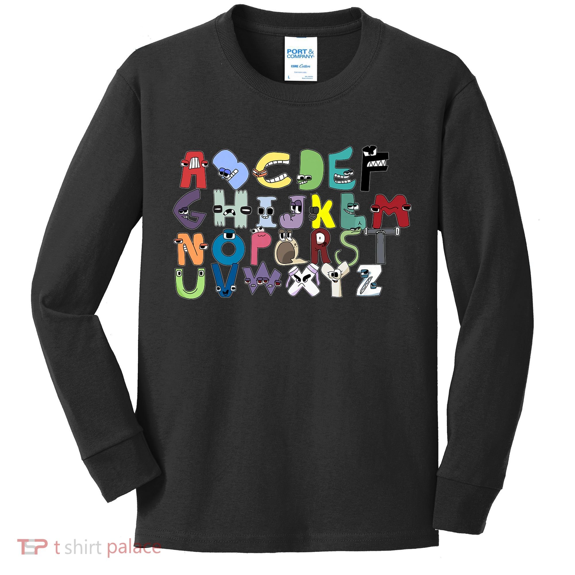 Villain Letter Abc Costumes Matching Evil Alphabet Lore Kids Long Sleeve Shirt