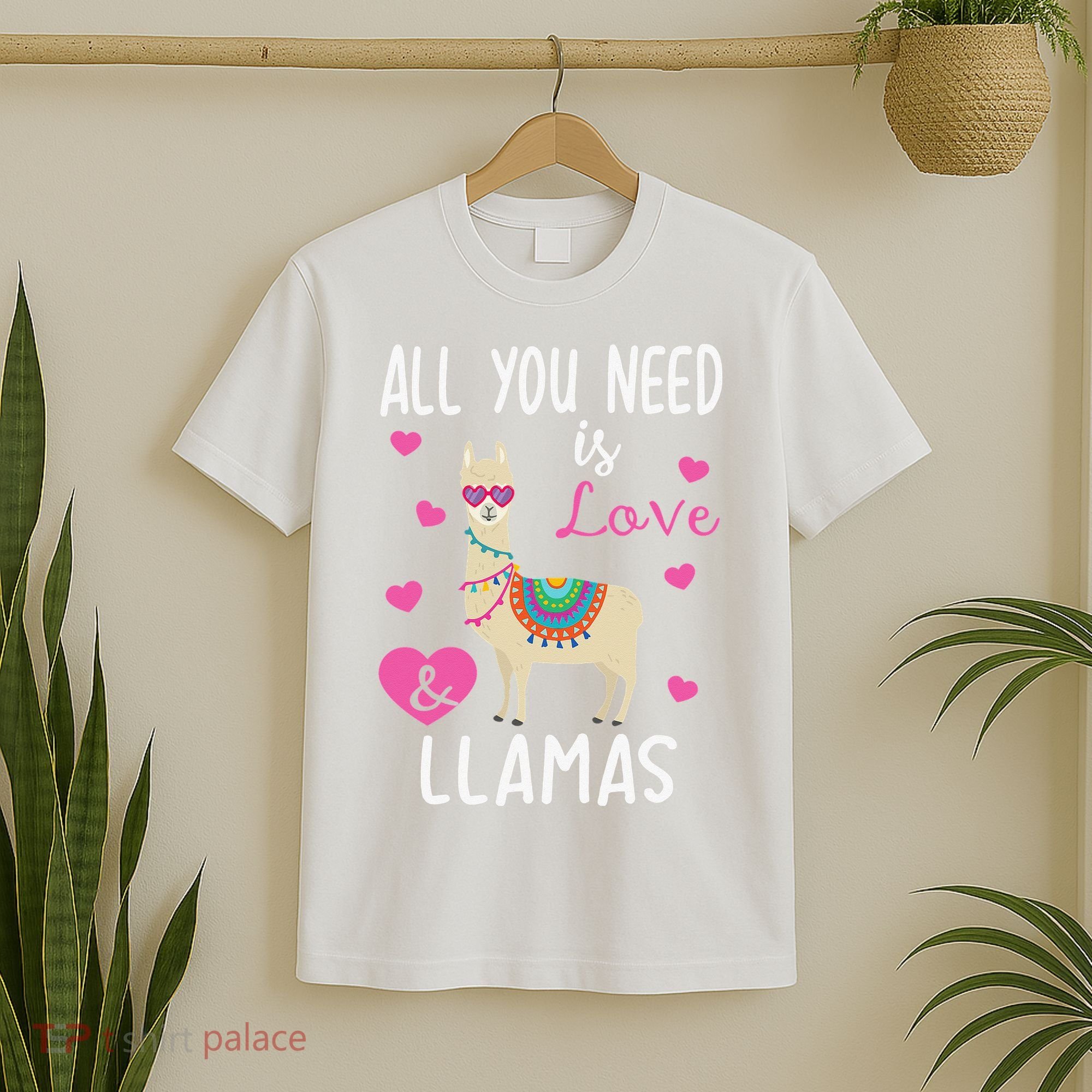 Valentine Llama All You Need Is Love & Llamas Gifts T-Shirt