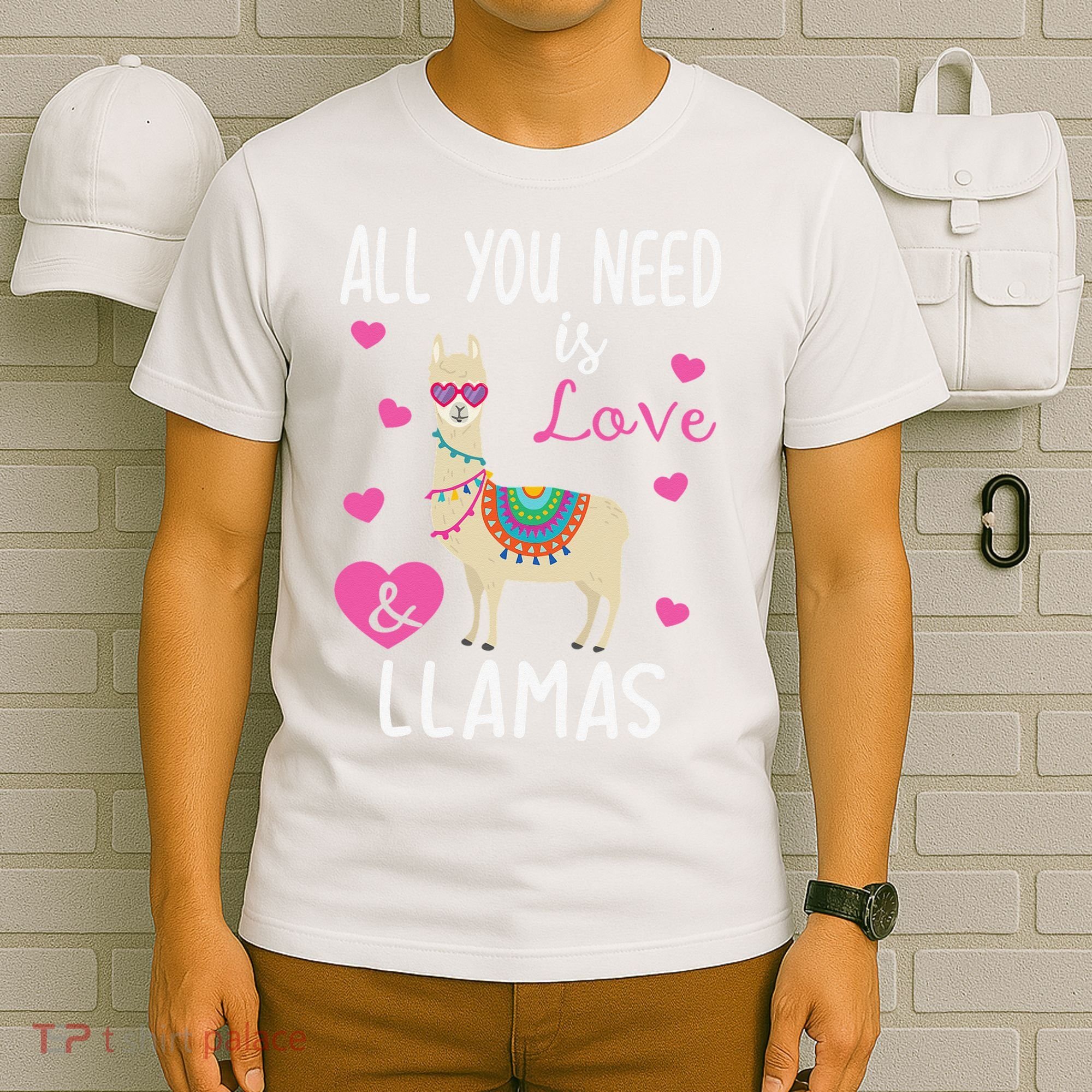 Valentine Llama All You Need Is Love & Llamas Gifts T-Shirt