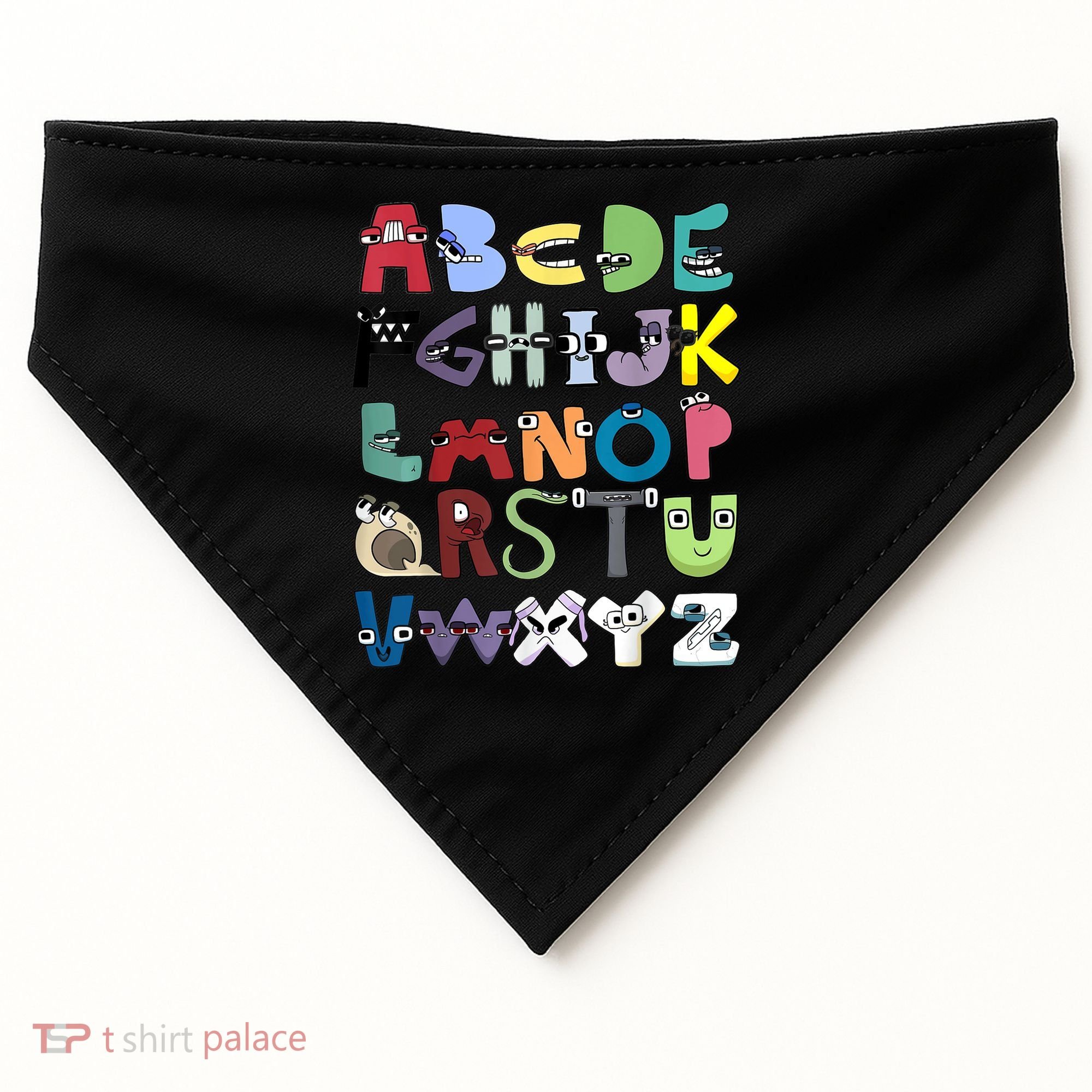 Villain Letter Abc Costume Boys Matching Evil Alphabet Lore USA-Made Doggie Bandana