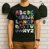 Villain Letter Abc Costume Boys Matching Evil Alphabet Lore T-Shirt thumb 6