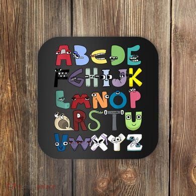 Villain Letter Abc Costume Boys Matching Evil Alphabet Lore Coaster