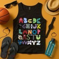 Villain Letter Abc Costume Boys Matching Evil Alphabet Lore Tank Top thumb 4