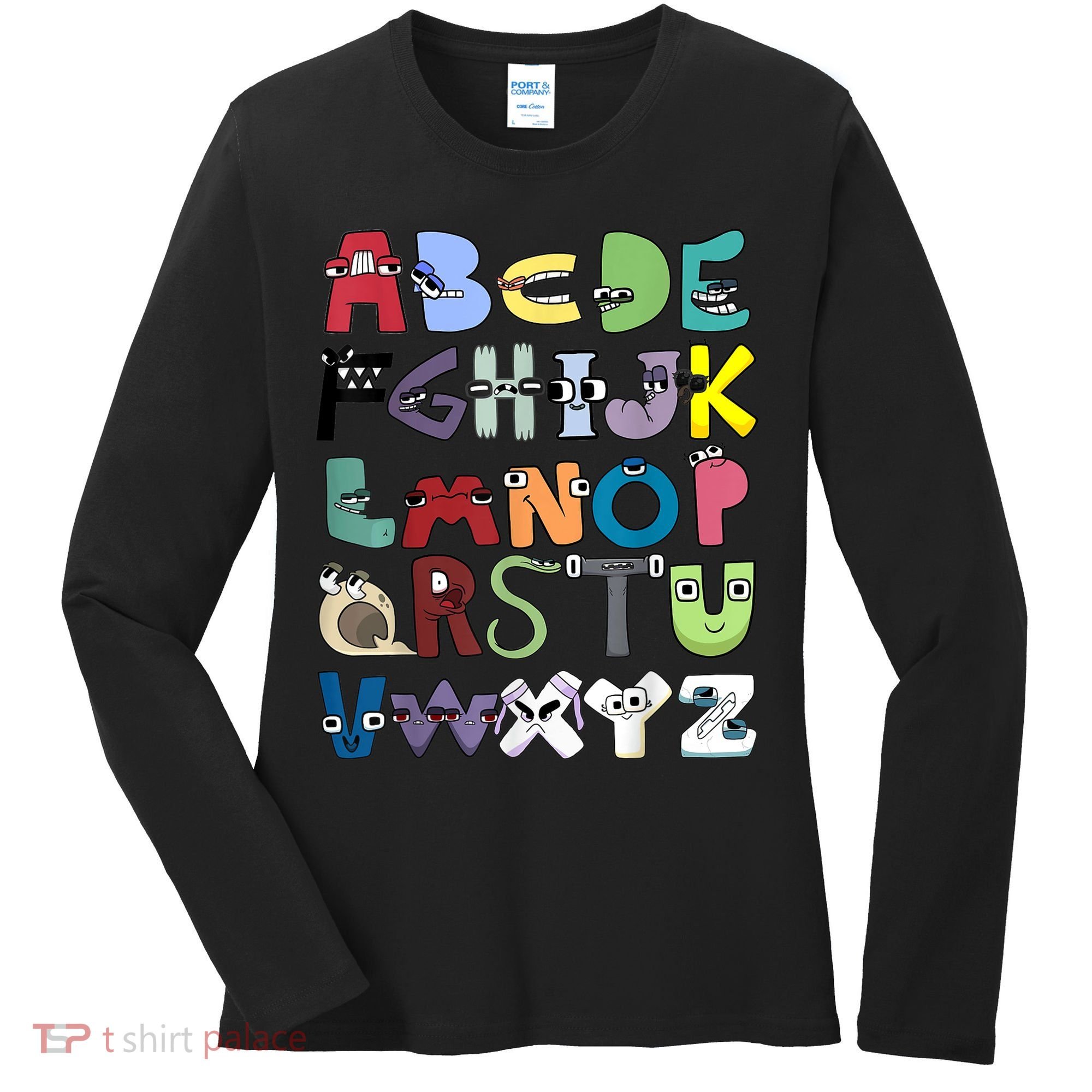 Villain Letter Abc Costume Boys Matching Evil Alphabet Lore Women's Long Sleeve Shirt