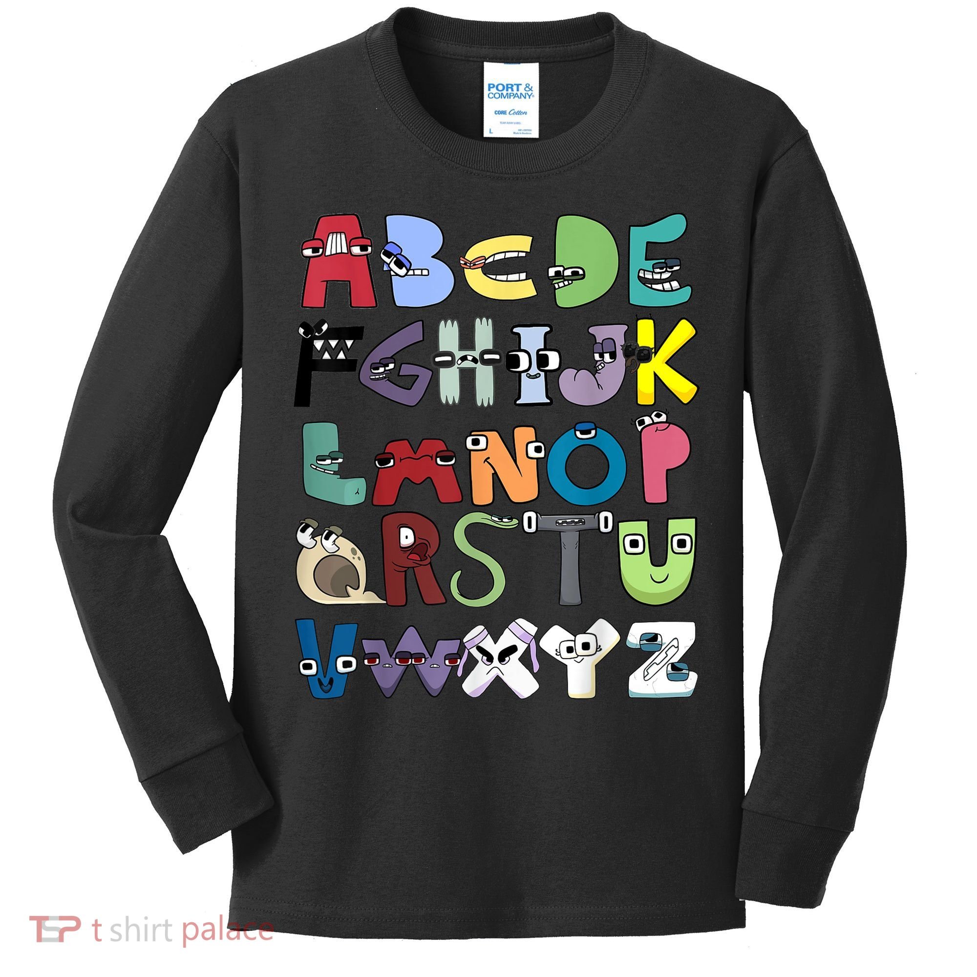 Villain Letter Abc Costume Boys Matching Evil Alphabet Lore Kids Long Sleeve Shirt