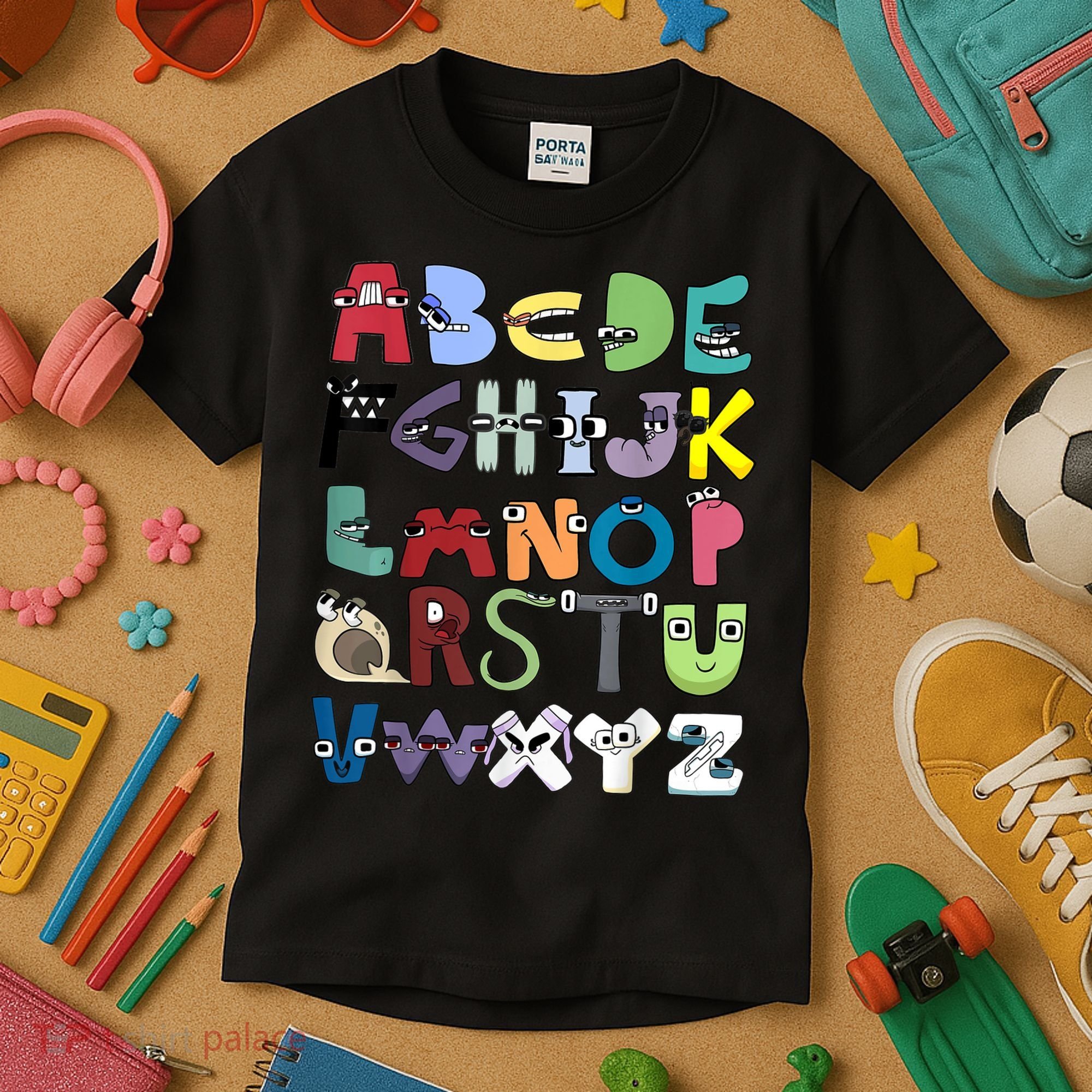 Villain Letter Abc Costume Boys Matching Evil Alphabet Lore Kids T-Shirt