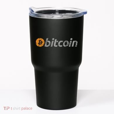 Vintage Look Bitcoin Logo Tumbler