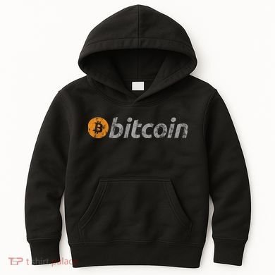 Vintage Look Bitcoin Logo Kids Hoodie