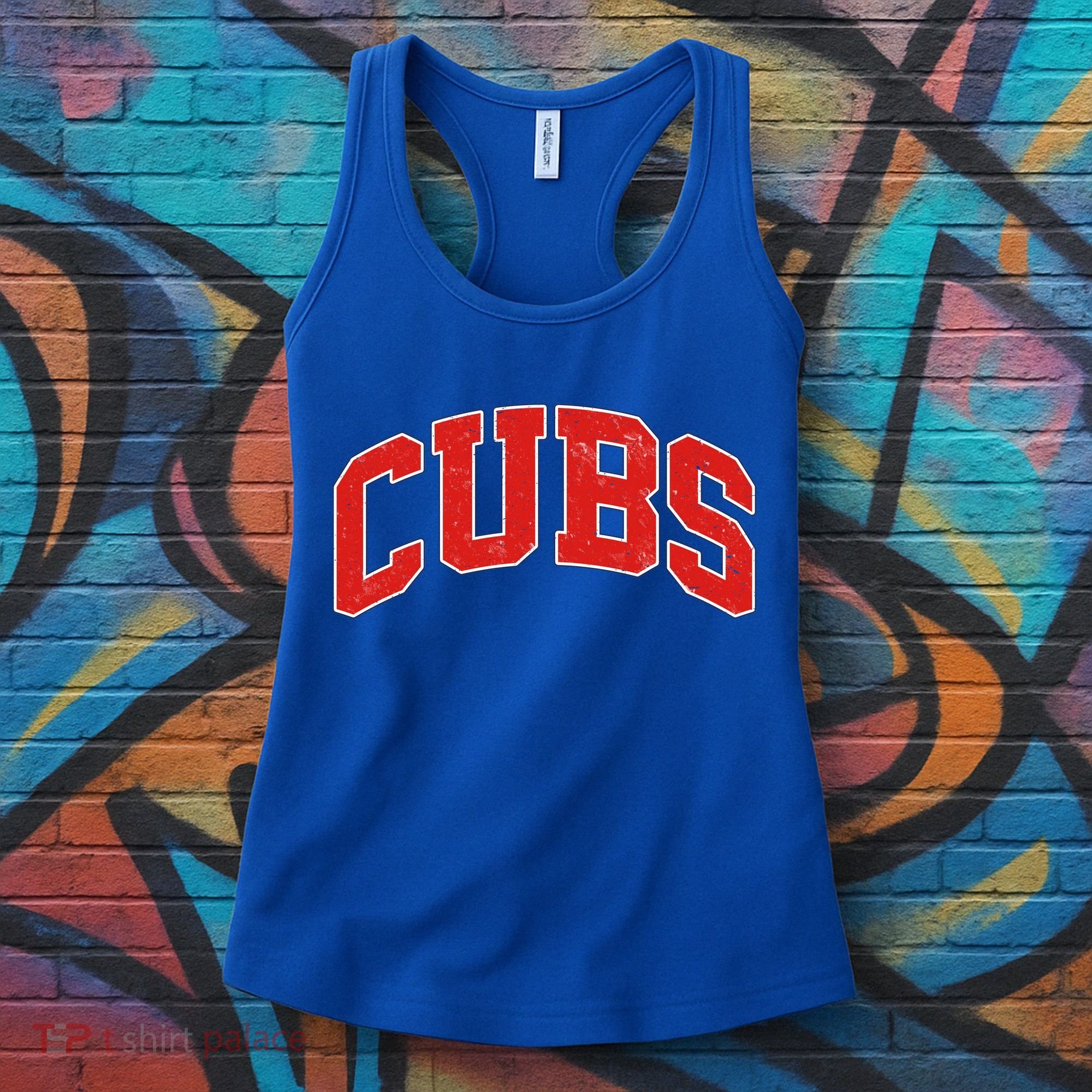 Varsity Logo Cubs Baseball Sports Fan Women's Tank Top