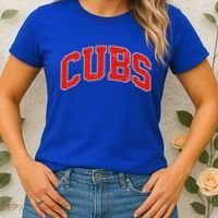Varsity Logo Cubs Baseball Sports Fan Women's T-Shirt thumb 2