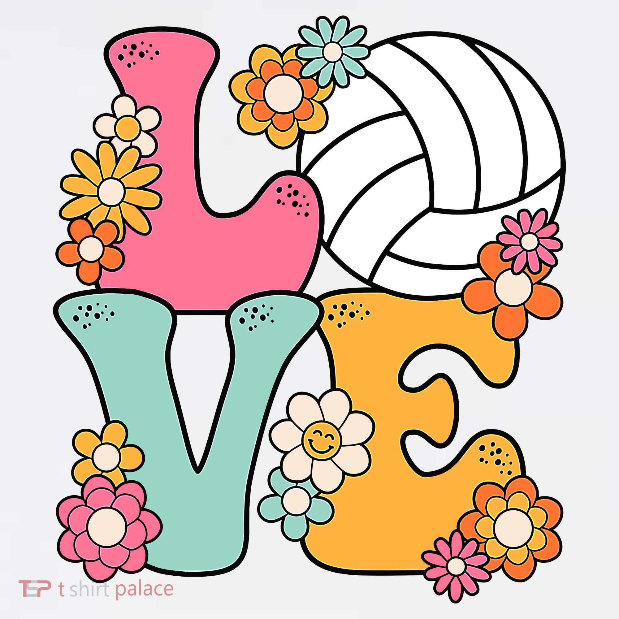 Volleyball Love Cute Volleyball Lover Wo Teens Girl T-Shirt