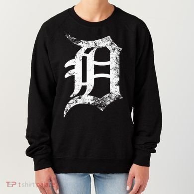 Vintage Letter D Detroit Michigan 313 Area Code White Women's Sweatshirt