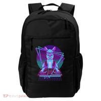 Vaporwave Llama Dj Turntable Sunglass Llama Backpack thumb 0