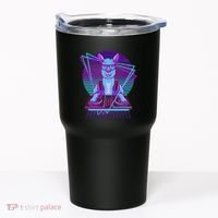 Vaporwave Llama Dj Turntable Sunglass Llama Tumbler thumb 0