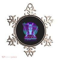 Vaporwave Llama Dj Turntable Sunglass Llama Ornament thumb 0
