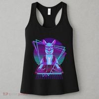 Vaporwave Llama Dj Turntable Sunglass Llama Women's Tank Top thumb 3