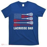 Vintage Lacrosse Dad Lax Dad Usa Flag Patriotic T-Shirt thumb 0
