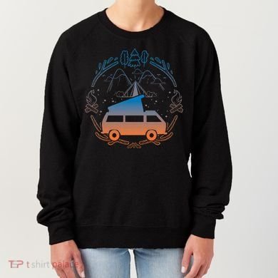 Van Life Design Vanagon Van Bus Dipper Campfire Camping Women's Sweatshirt