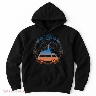 Van Life Design Vanagon Van Bus Dipper Campfire Camping Hoodie