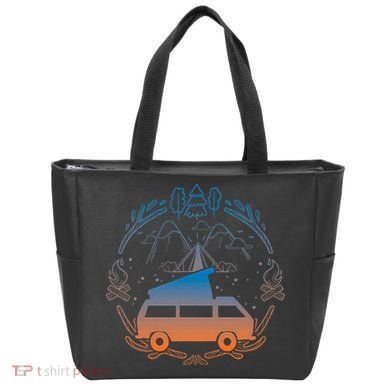 Van Life Design Vanagon Van Bus Dipper Campfire Camping Tote Bag