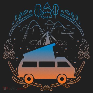 Van Life Design Vanagon Van Bus Dipper Campfire Camping Ladies Heavyweight Boxy Pullover Hoodie