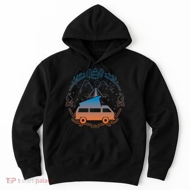 Van Life Design Vanagon Van Bus Dipper Campfire Camping Hoodie