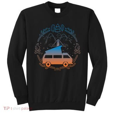 Van Life Design Vanagon Van Bus Dipper Campfire Camping Sweatshirt