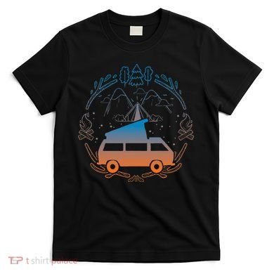 Van Life Design Vanagon Van Bus Dipper Campfire Camping T-Shirt