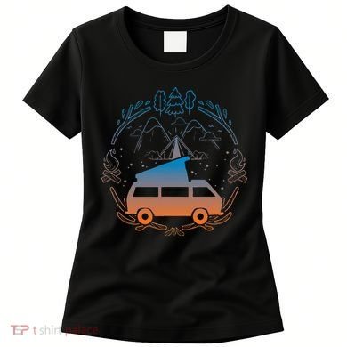 Van Life Design Vanagon Van Bus Dipper Campfire Camping Women's T-Shirt
