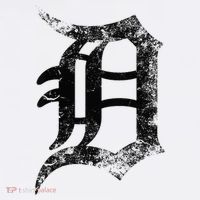 Vintage Letter D Detroit Michigan 313 Area Code Black T-Shirt thumb 7